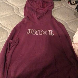 Magenta Nike Large Turtleneck Hoodie